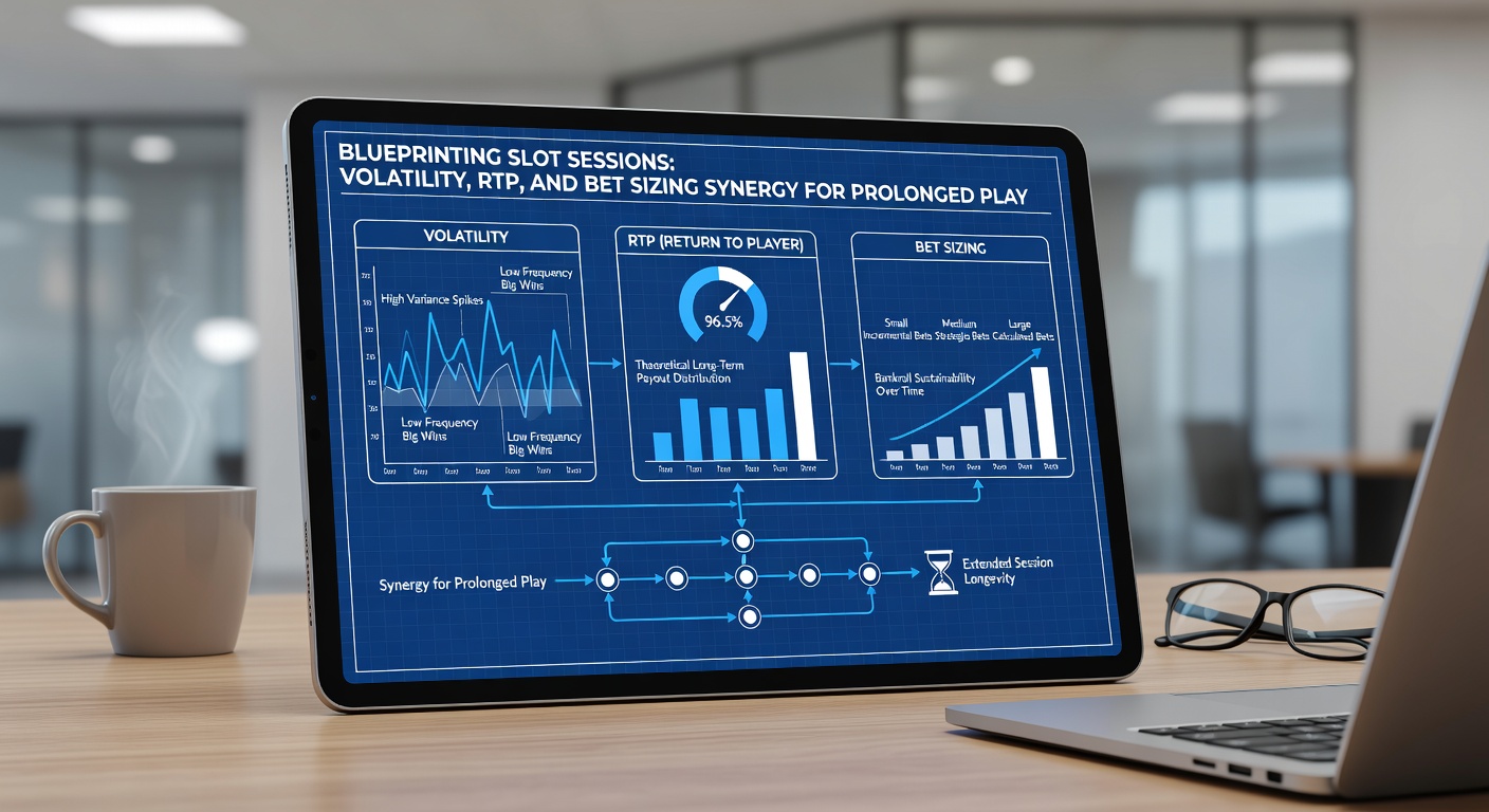 Infographic chart overlaying volatility curves, RTP percentages, and bet sizing recommendations on a slot paytable background