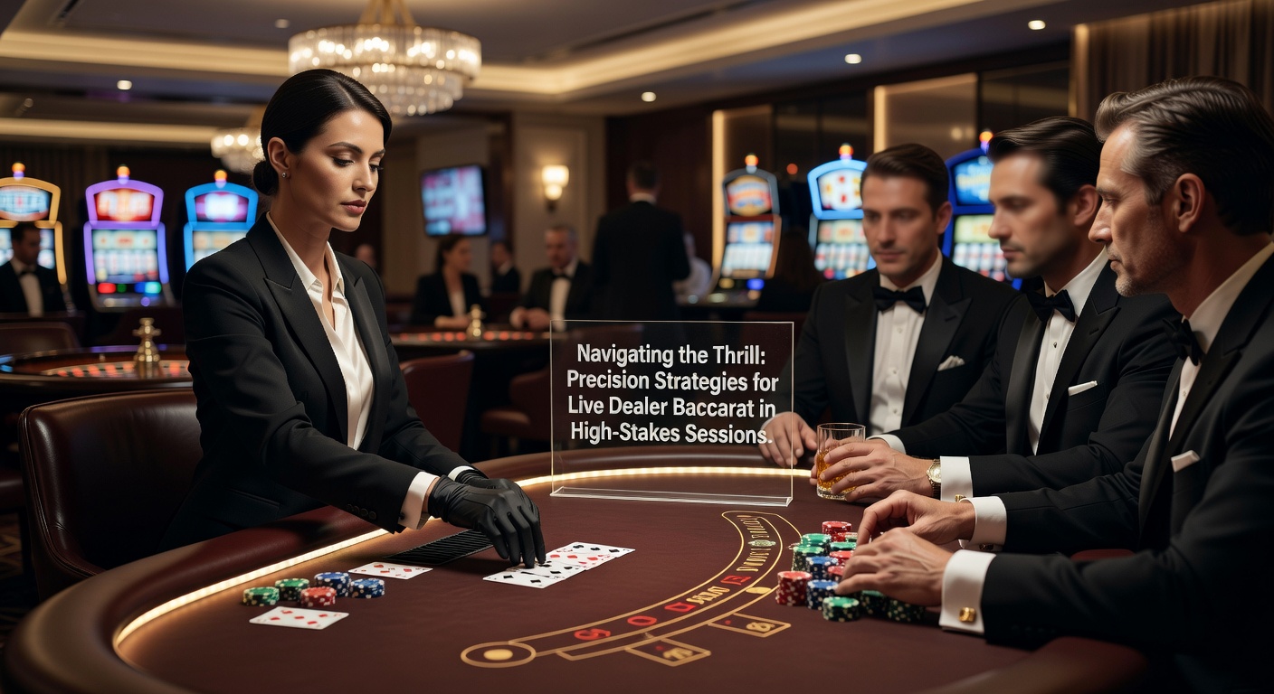 Live dealer baccarat table in action during a high-stakes session, cards being dealt under bright casino lights
