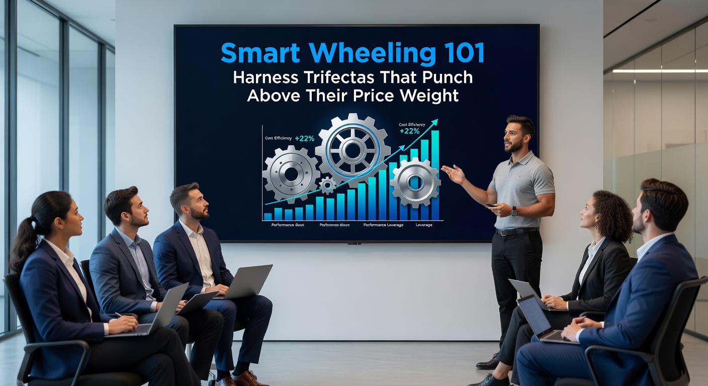 Close-up of a race program highlighting wheeling combinations with calculated costs and potential payouts